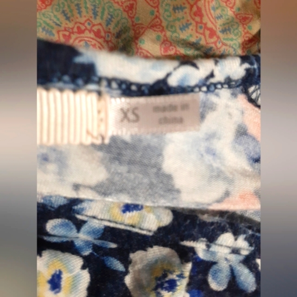 MI Ami Women's Dress Blue Floral Short Fit Flare Size XS Summer Spring - Picture 7 of 8